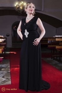 Eny atelier evening gown Monna Black 20s